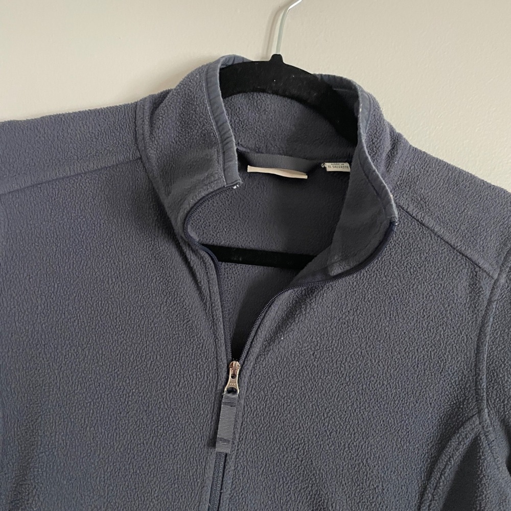 LL Bean Fleece Jacket Womens Small Navy Blue Full Zip Sustain Gorpcore Outdoor